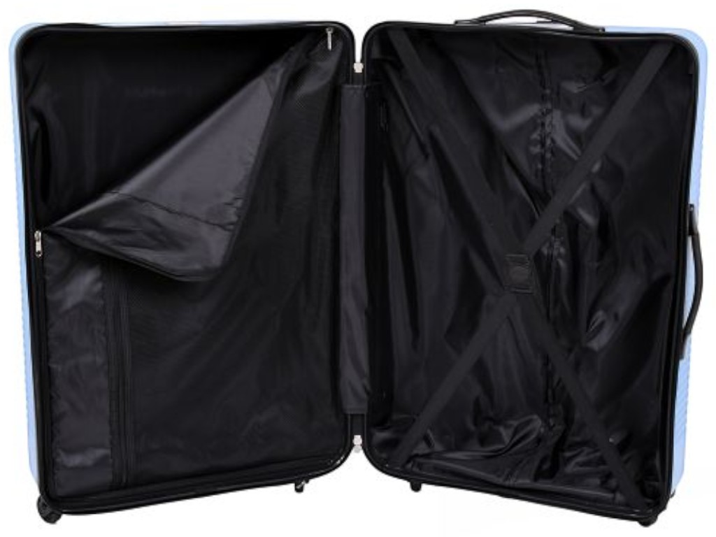 Чемодан + 2 сумки, поликарбонат, 20/24/28, цвет синий (цена за набор 5шт)