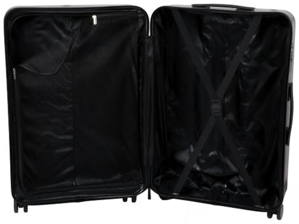 Чемодан с кодовым замком, пластик, металл, 20/24/28 дюймов, цвет черный (цена за набор 3шт)