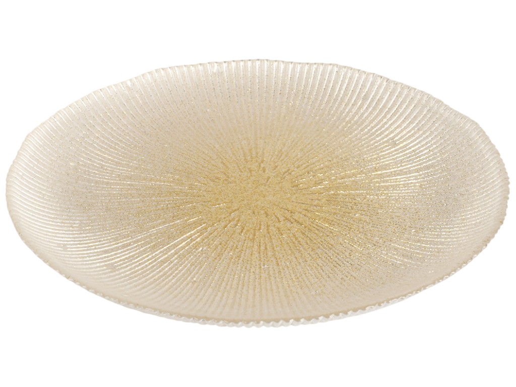 Блюдо Dandelion, стекло, 26см, цвет золотистый
