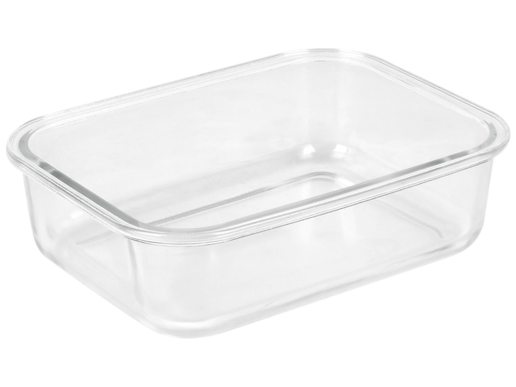 Контейнер с бамбуковой крышкой Rectangle, стекло, 1,4л