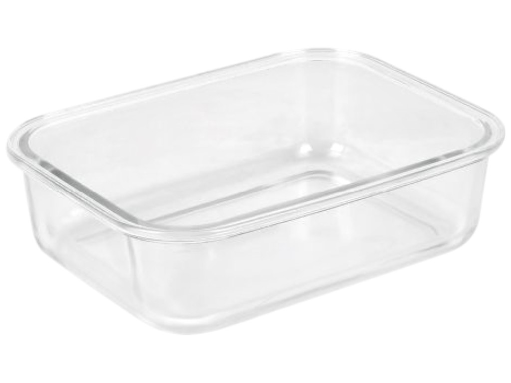 Контейнер с бамбуковой крышкой Rectangle, стекло, 600мл