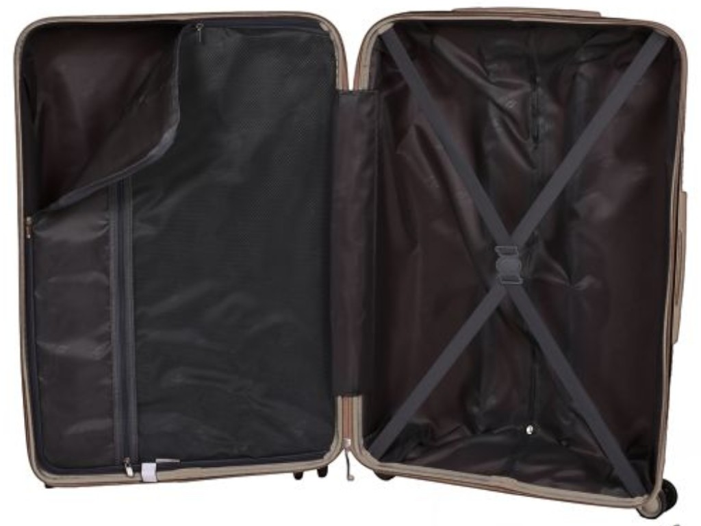 Чемодан с кодовым замком, полипропилен, металл, 20/24/28 дюймов, цвет бежевый (цена за набор 3шт)