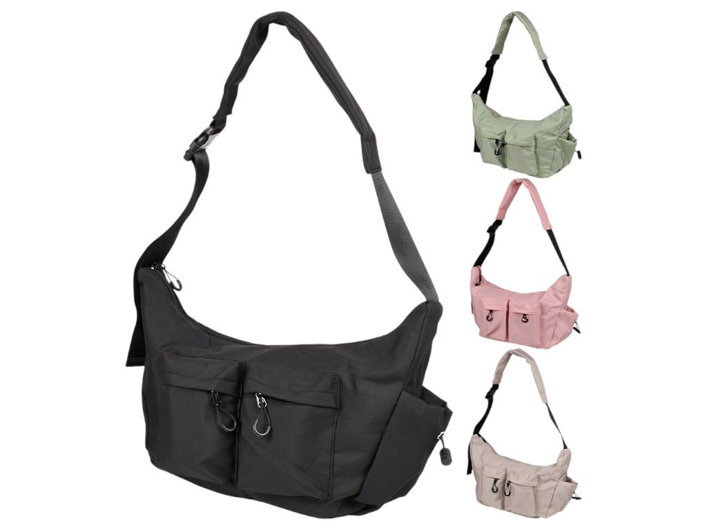 Сумка через плече, блискавка, регульований ремінь, нейлон і поліестер, 45×24см