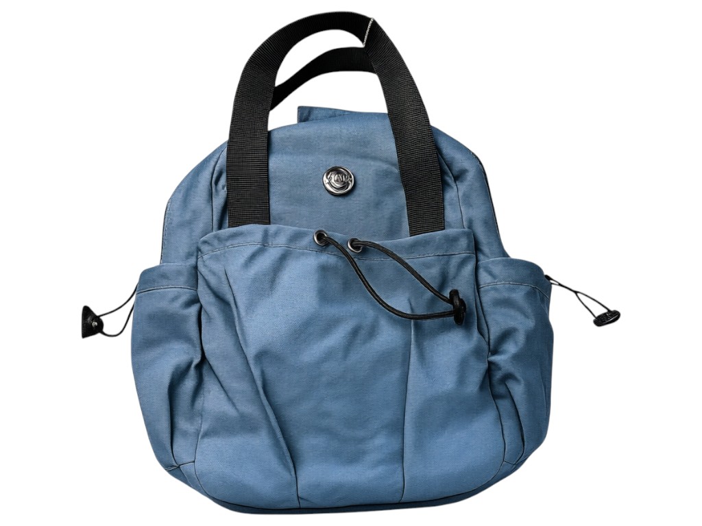 Сумка-рюкзак, наружный карман на шнурке, боковые отделения, полиэстер, 27×23см, цвет синий