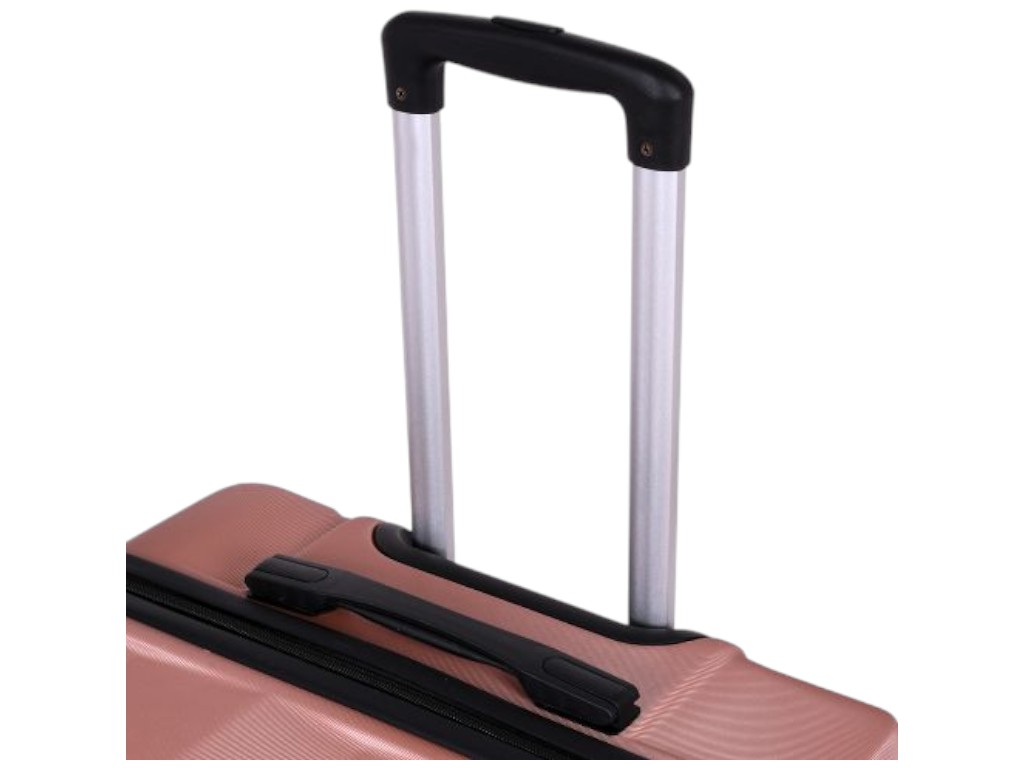 Чемодан с кодовым замком, пластик, металл, 20/24/28 дюймов, цвет розовое золото (цена за набор 3шт)