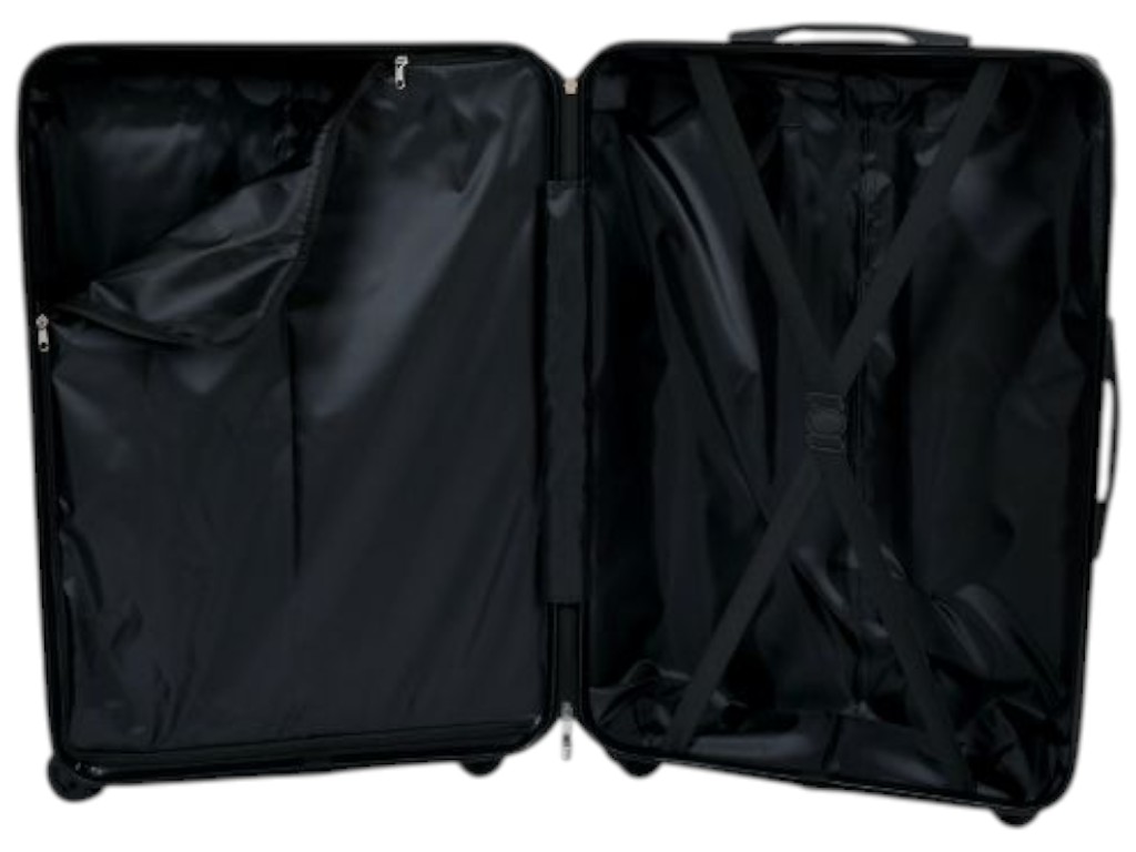 Чемодан с кодовым замком, пластик, металл, 14/20/24/28 дюймов, цвет чёрный (цена за набор 4шт)