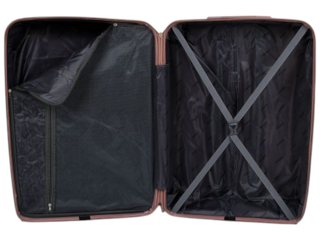 Чемодан с кодовым замком, полипропилен, металл, 20/24/28 дюймов, цвет розовый (цена за набор 3шт)