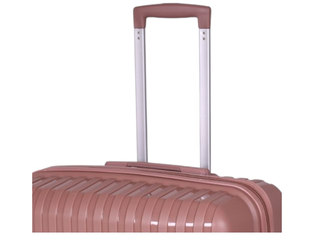 Чемодан с кодовым замком, полипропилен, металл, 20/24/28 дюймов, цвет розовый (цена за набор 3шт)
