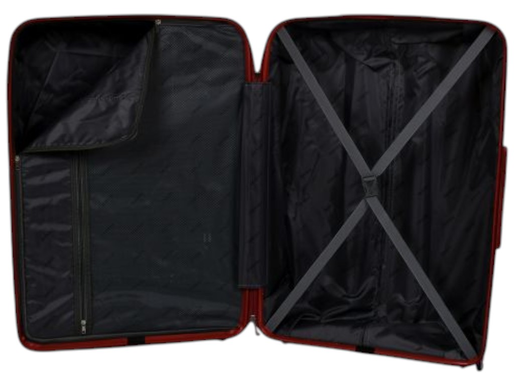 Чемодан с кодовым замком, полипропилен, металл, 20/24/28 дюймов, цвет красный (цена за набор 3шт)