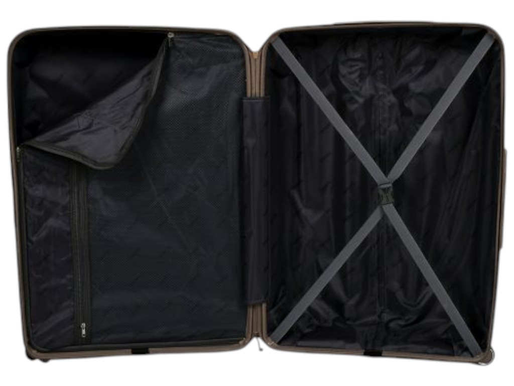 Чемодан с кодовым замком, полипропилен, металл, 20/24/28 дюймов, цвет бежевый (цена за набор 3шт)