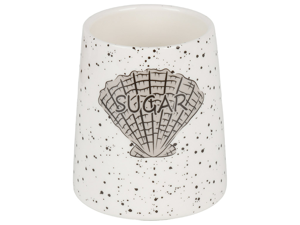 Набор банок на бамбуковой подставке, фарфор, 280мл, цвет коричневый (цена за 4 предмета)