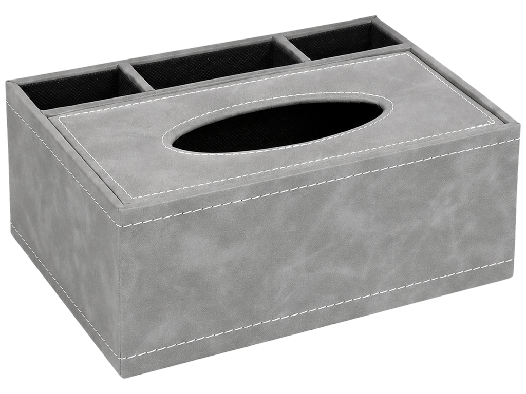 Диспенсер для серветок Black, дерево, PU, з відділеннями, 24×16×10 см