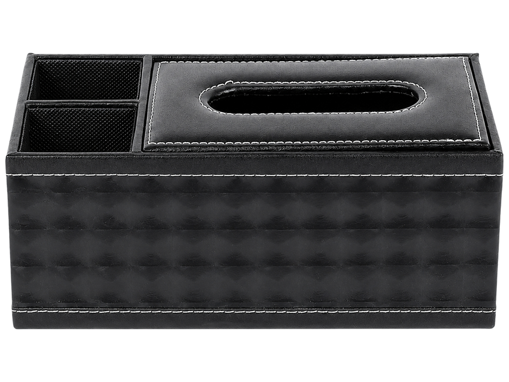 Диспенсер для серветок Black, дерево, PU, з відділеннями, 24×13×10 см