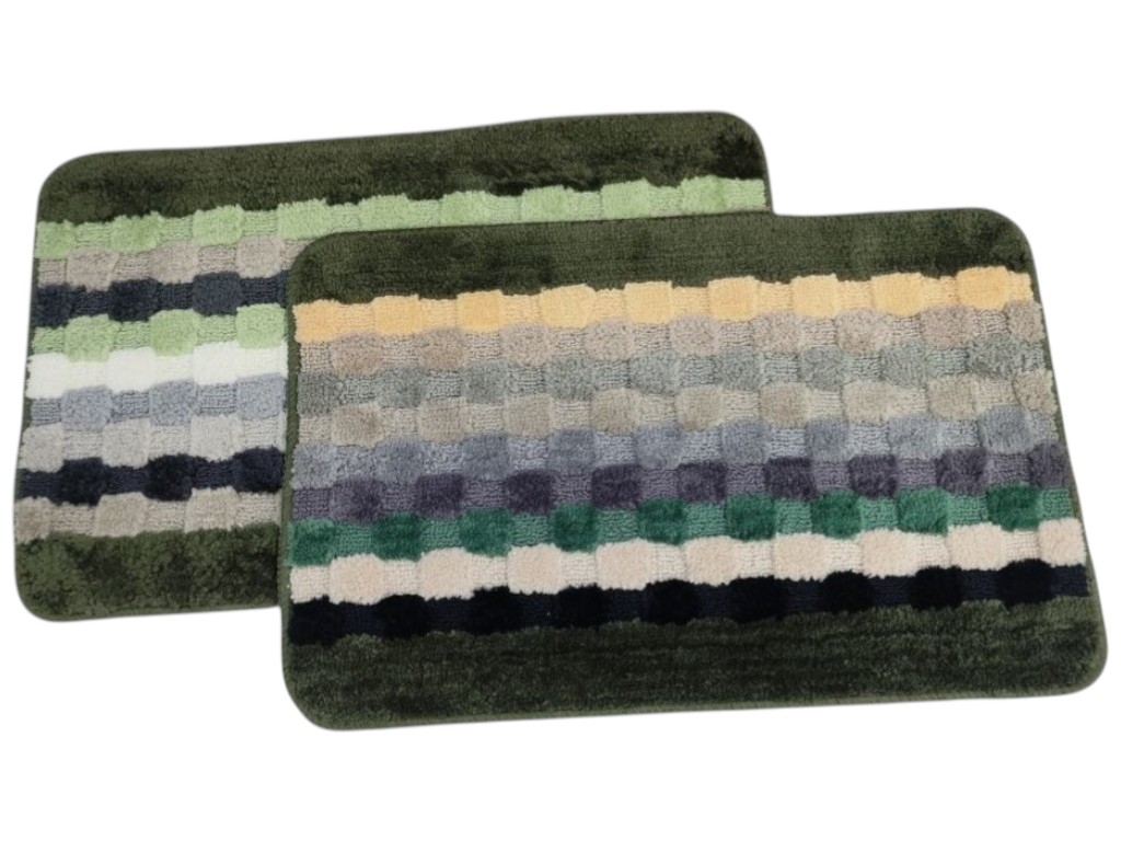 Коврик для ванной Comfort, полиэстер, TPR, 38×58см, цвет зеленый (цена за 1шт)