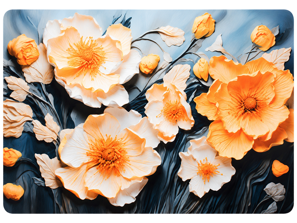 Коврик в ванную Bloom, диатомит, цветочный принт, 38×58 см, 5 дизайнов (цена за 1шт)