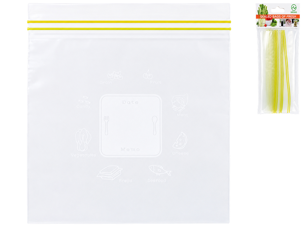 Пакеты для заморозки Zip-Lock с застежкой, 20 шт, 14×17 см