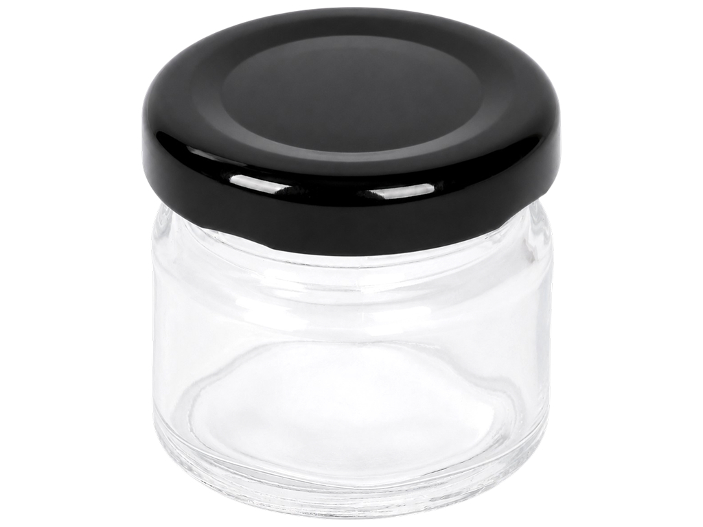 Банка для зберігання Mini Jar, скляна з металевою кришкою, 25 мл