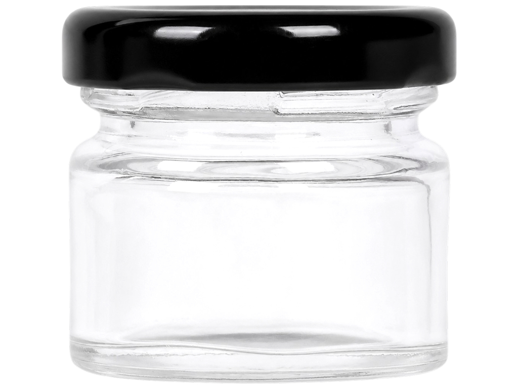 Банка для зберігання Mini Jar, скляна з металевою кришкою, 25 мл