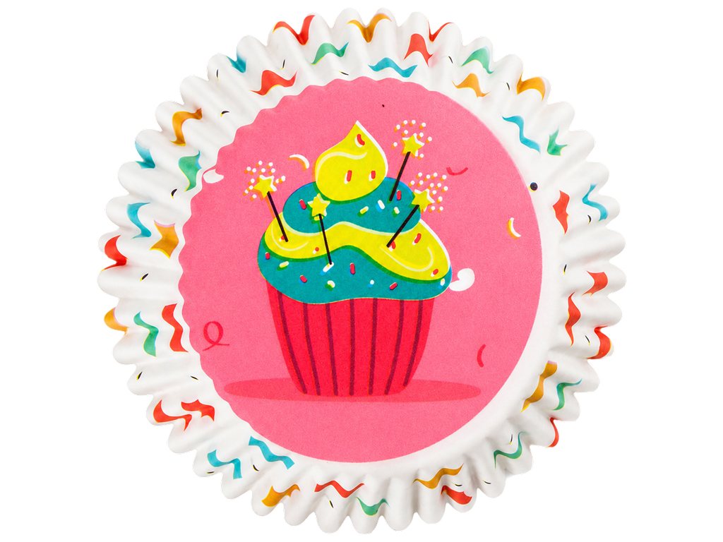 Формочки паперові для кексів з топерами Cupcake, папір, бамбук, 11 см, 24 шт (ціна за набір)