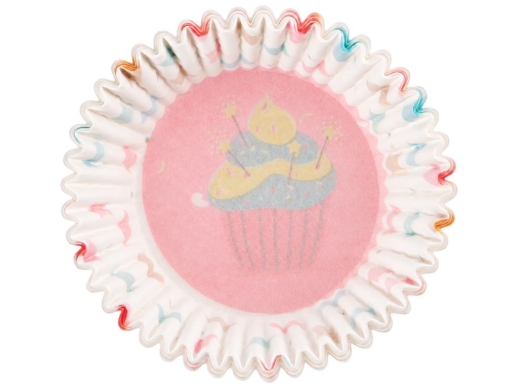 Формочки паперові для кексів з топерами Cupcake, папір, бамбук, 11 см, 24 шт (ціна за набір)