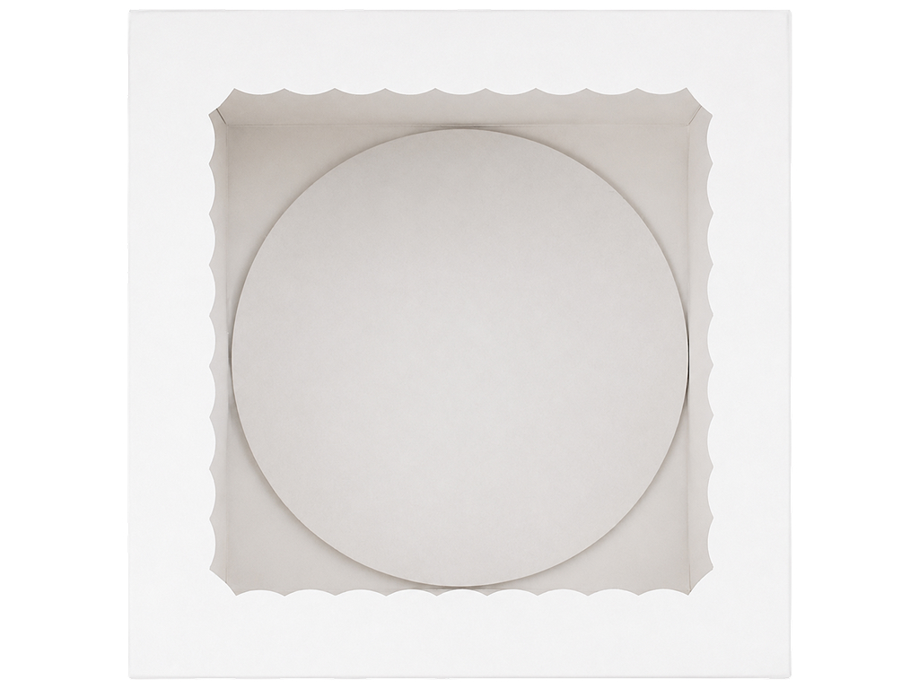 Коробка картонная для торта, десертов, с окошком, 25,5×25,5×20,5 см (цена за 1шт)