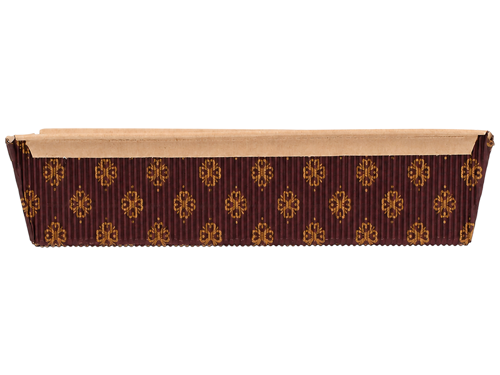 Форма бумажная для кекса, бумага, прямоугольная, 26×6,5×5 см, 50 шт (цена за упаковку)