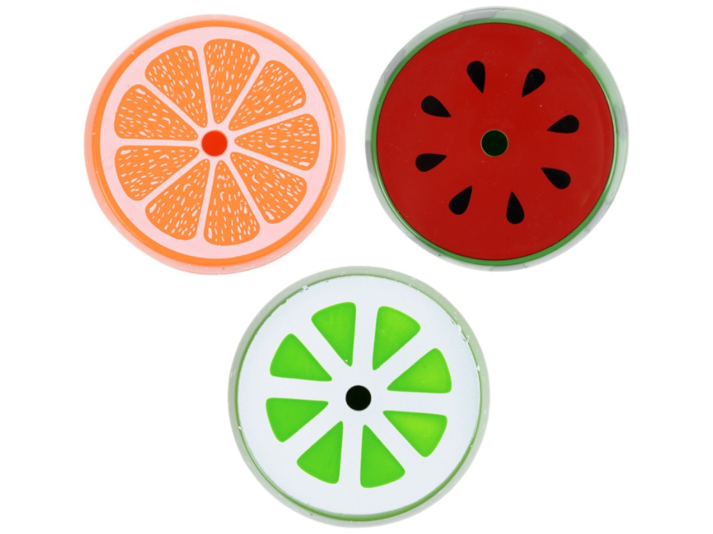 Склянка з кришкою та трубочкою Fruits, пластик, 600мл (ціна за 1шт)