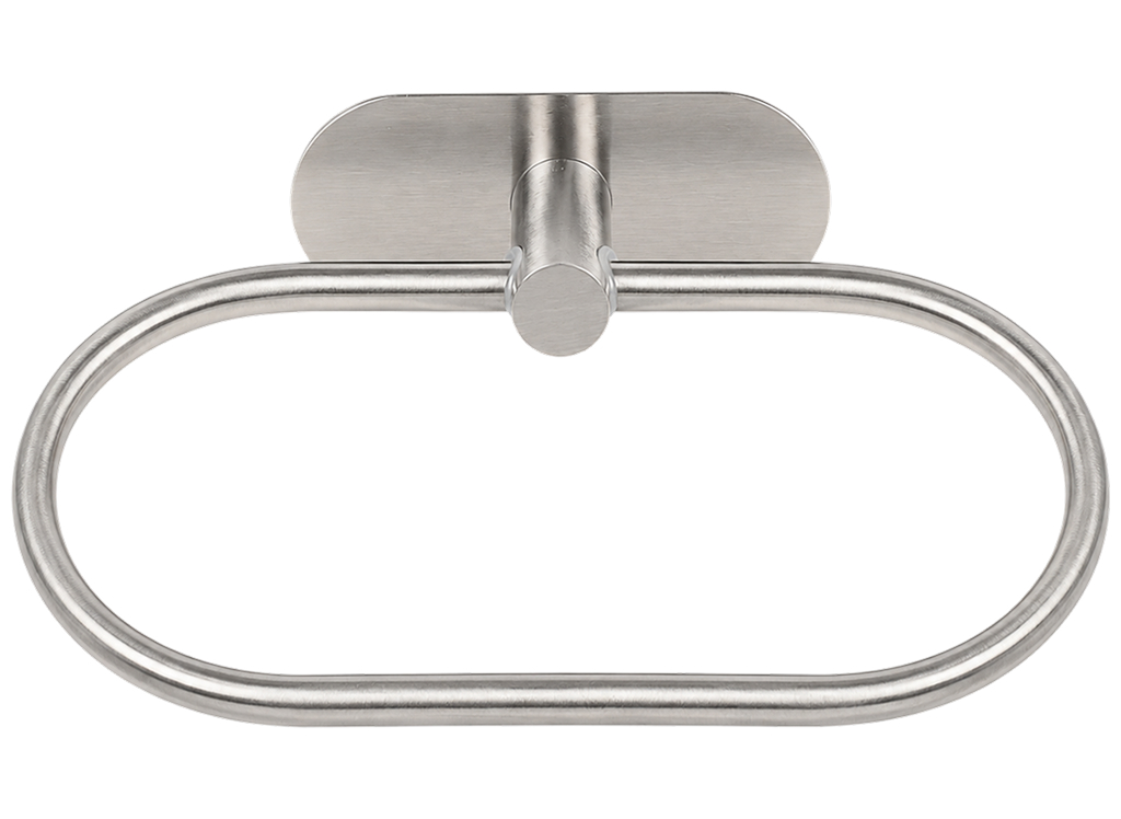 Вешалка-кольцо для полотенец Steel, нержавеющая сталь, овальная, 20×13 см
