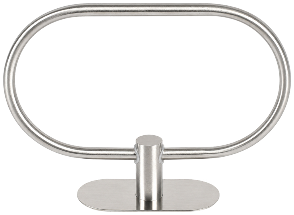 Вешалка-кольцо для полотенец Steel, нержавеющая сталь, овальная, 20×13 см