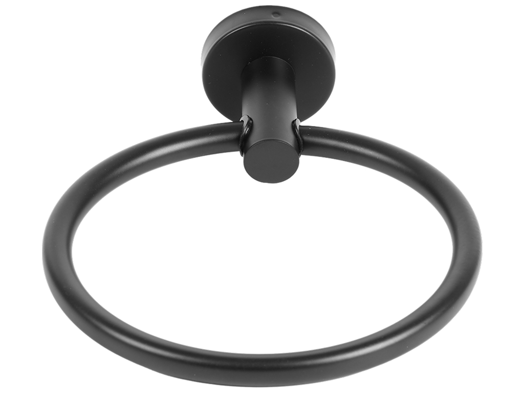 Вешалка-кольцо для полотенец Black, металлическая, круглая, 16,5×19 см