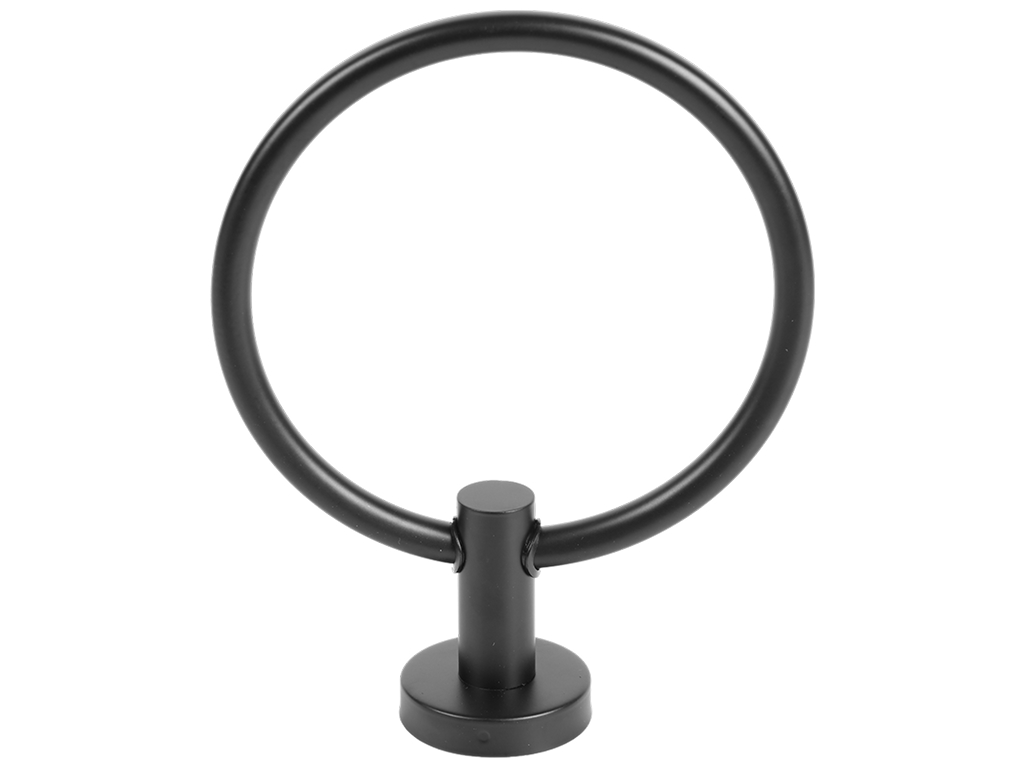 Вешалка-кольцо для полотенец Black, металлическая, круглая, 16,5×19 см