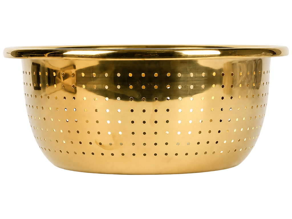 Дуршлаг кухонный Gold, нержавеющая сталь, золотистый, 34 см