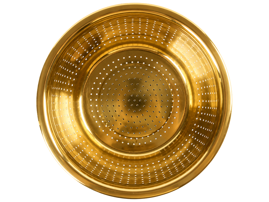 Дуршлаг кухонный Gold, нержавеющая сталь, золотистый, 34 см