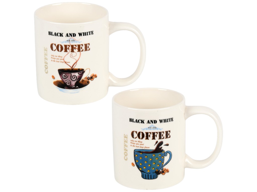 Чашка Aroma, порцеляна, 330мл, 4 дизайни (ціна за 1шт)