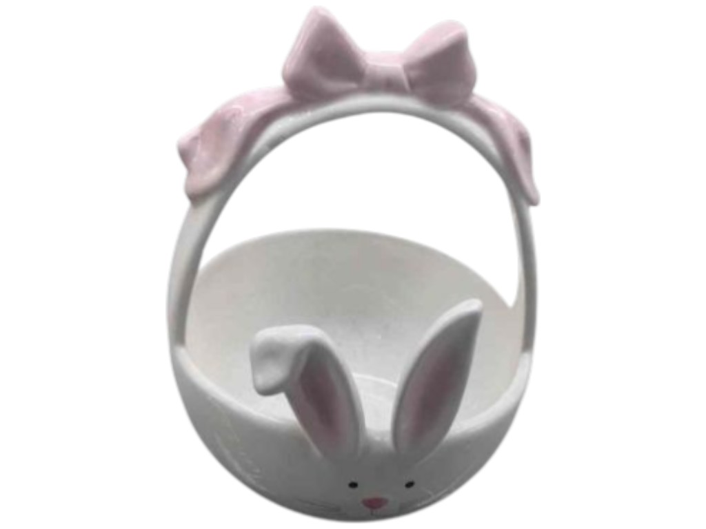 Цукерниця великодня Easter, кераміка, 12х15см, колір білий