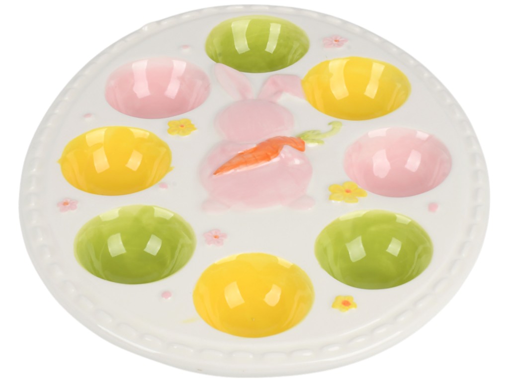 Блюдо для яиц Blooming Egg, керамика, 27х21х2,5см, цвет белый