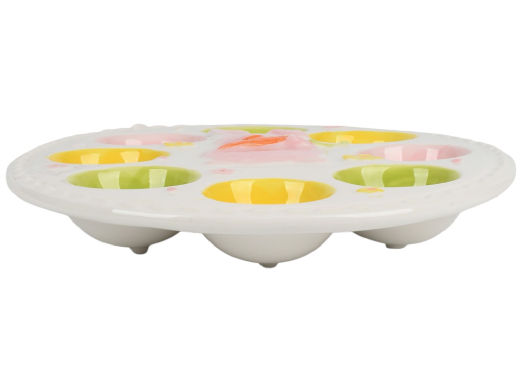 Блюдо для яиц Blooming Egg, керамика, 27х21х2,5см, цвет белый