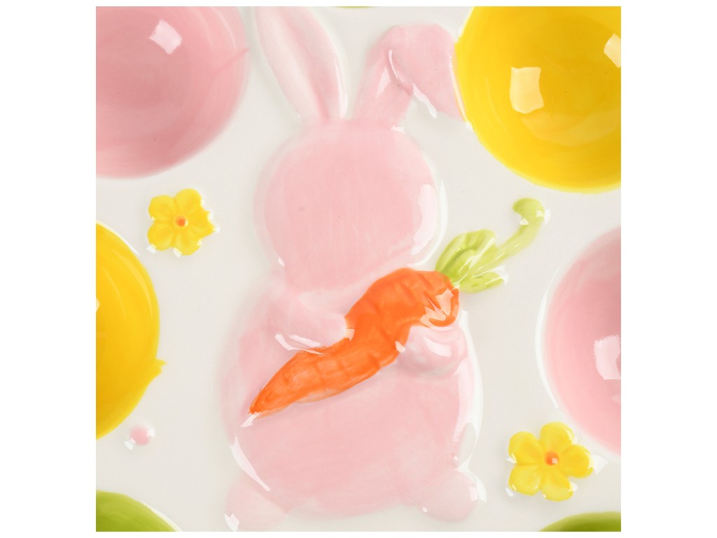Блюдо для яиц Blooming Egg, керамика, 27х21х2,5см, цвет белый