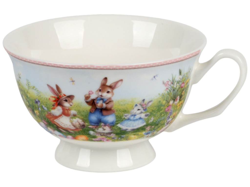 Чашка з блюдцем великодня Easter Tale, порцеляна, 180мл, 14см (ціна за 2 предмети)
