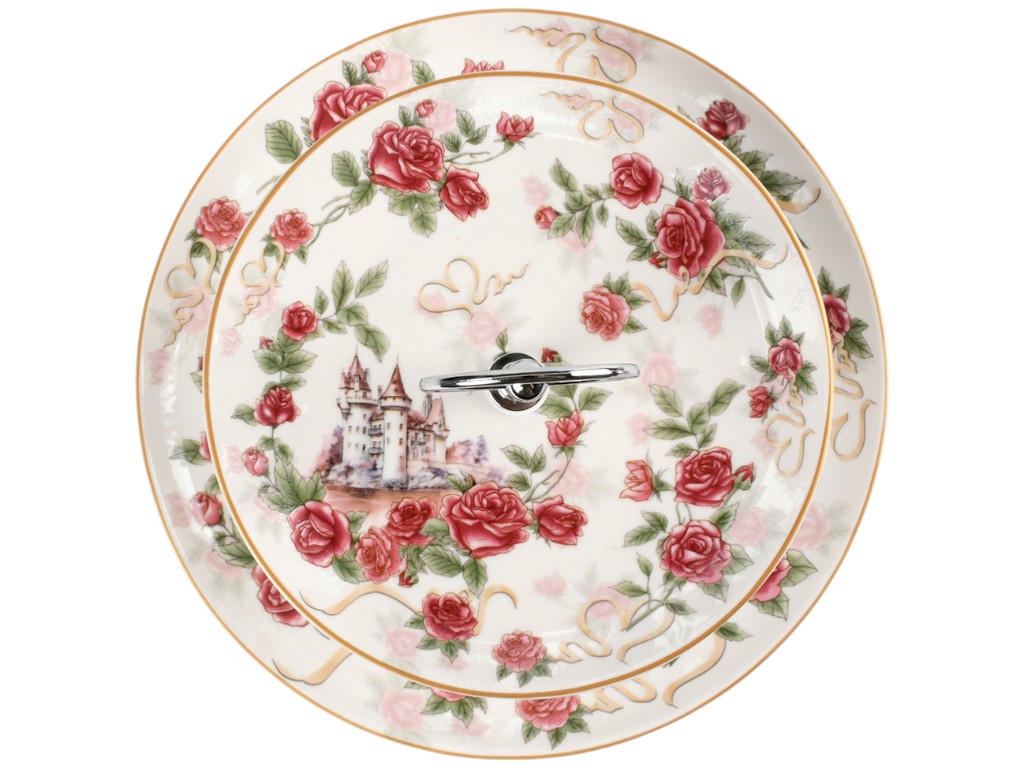 Фруктовница Royal Rose, 2 яруса, фарфор, 15,5/23см, цвет белый