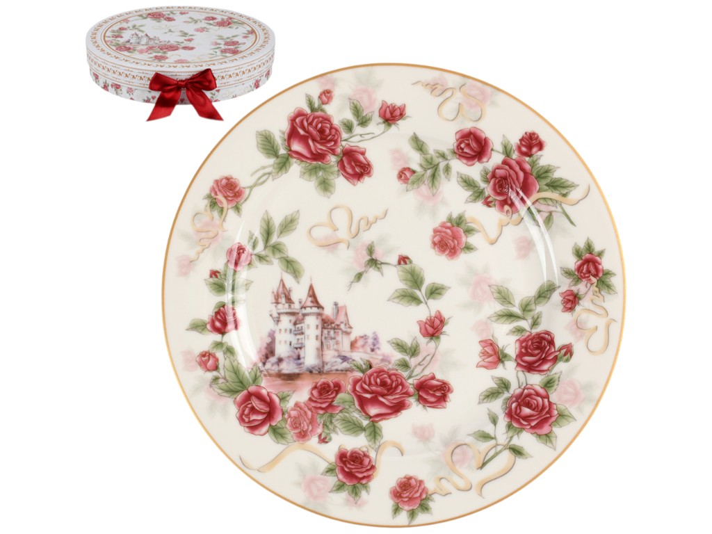 Тарілка сервірувальна Royal Rose, порцеляна, 19см (ціна за набір 2шт)