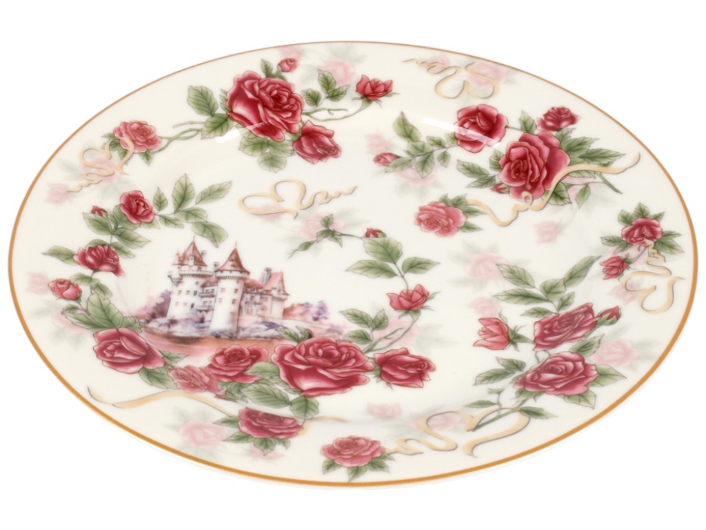 Тарілка сервірувальна Royal Rose, порцеляна, 19см (ціна за набір 2шт)