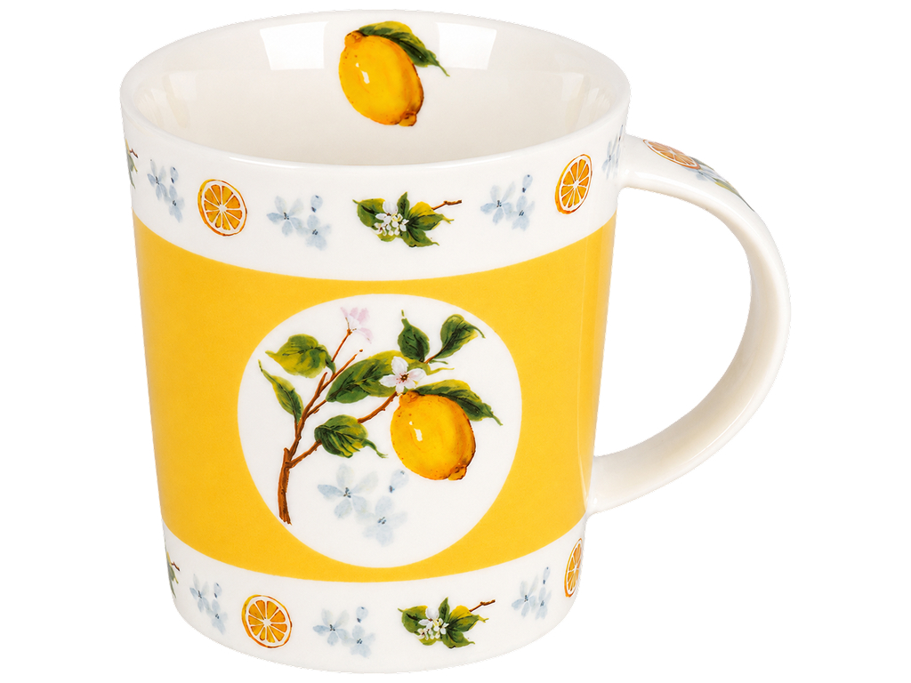 Чашка порцелянова Lemon Sky, з лимонним декором, у подарунковій коробці, 320 мл Чашка порцелянова Lemon Sky, з лимонним декором, у подарунковій коробці, 320 мл