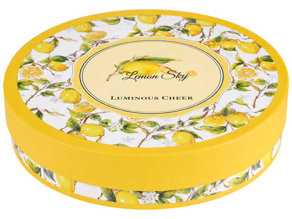 Набір десертних тарілок Lemon Sky, порцеляна, лимонний декор, 19 см, 2 шт (ціна за набір)