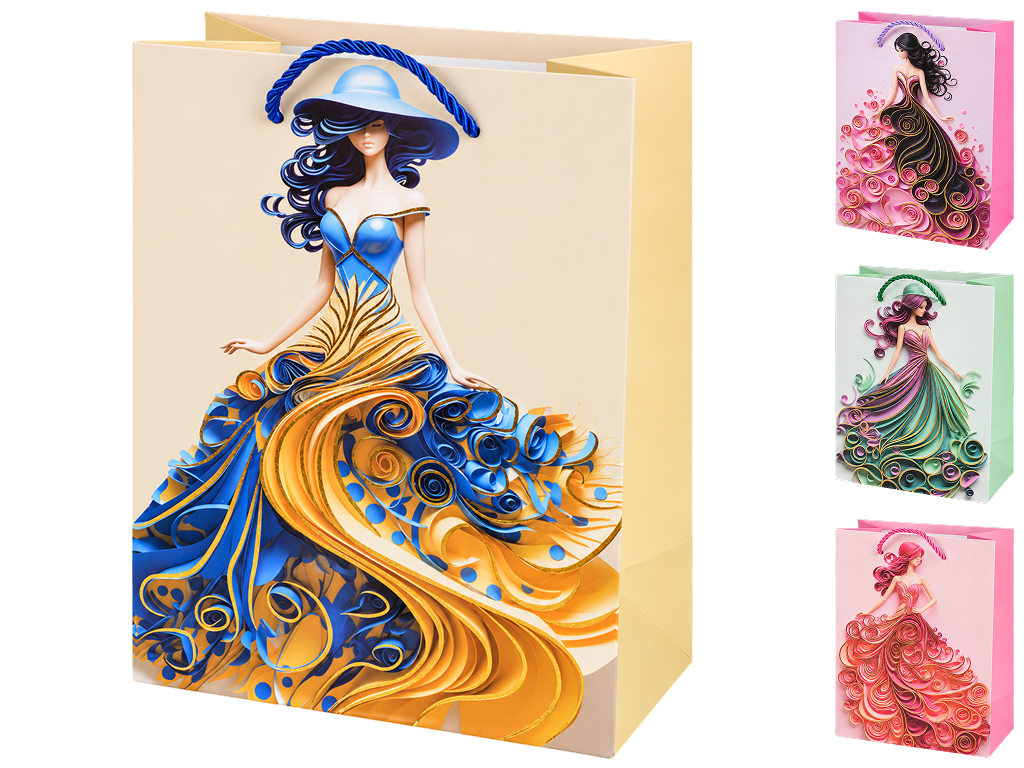 Пакет подарочный бумажный Lady M, с ручками, 26×32×10 см, 4 дизайна (цена за 1шт) Пакет подарочный бумажный Lady M, с ручками, 26×32×10 см, 4 дизайна (цена за 1шт)