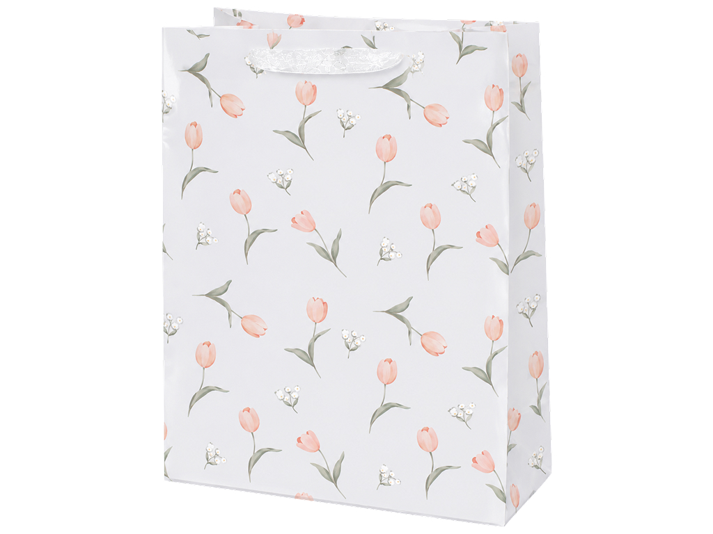 Пакет подарунковий паперовий Bloom S, з ручками, 19,5×24,5×9,5 см, 4 дизайни (ціна за 1шт)