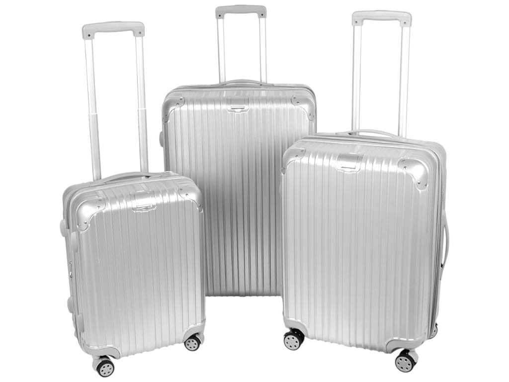 Чемодан с USB-разъёмом, кодовый замок, поликарбонат, 20, 24, 28 дюйма (цена за набор 3шт)