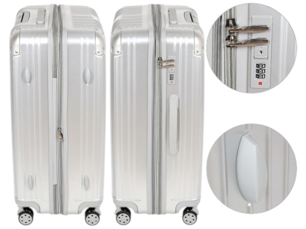 Чемодан с USB-разъёмом, кодовый замок, поликарбонат, 20, 24, 28 дюйма (цена за набор 3шт)
