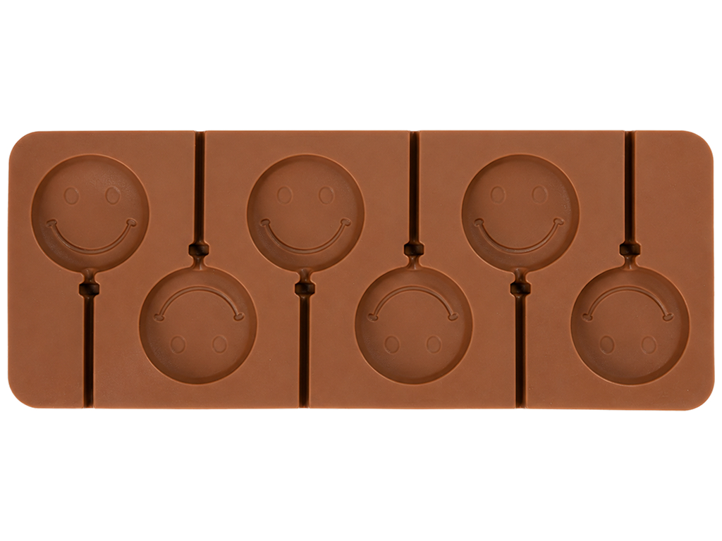 Форма силиконовая для леденцов Смайлик, 6 ячеек, 24,5×9,5×1,5 см