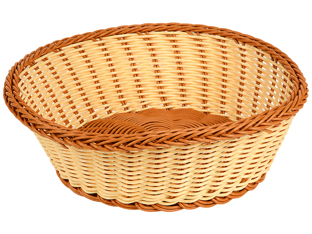Кошик плетений Home warmth, поліротанг, круглий, 24 см